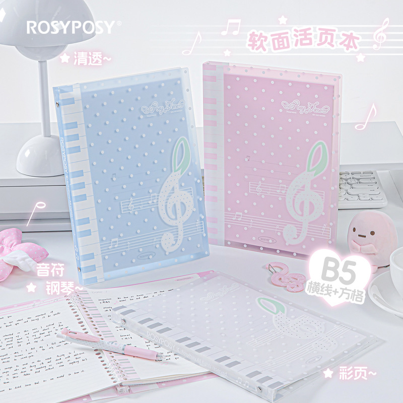 Rosyposy 멜로디 루스 리프 노트 소프트 커버 B - Blank Sheet Music Notebook 리뷰 및 가격