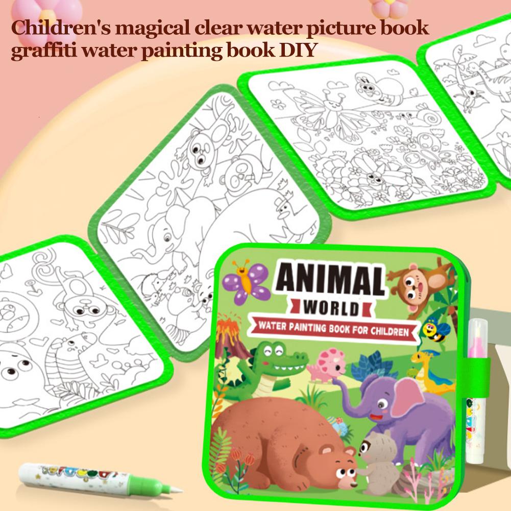 마법의 물 그림책 DIY 낙서 물 그림책 색칠하기 책  - Reusable Water Magic Coloring Book 리뷰 및 가격